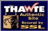 THAWTE AUTHENTIC SITE Secured by SSL